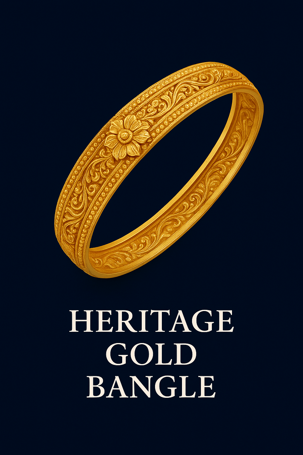 Traditional handcrafted gold bangle design - Pakkarath Jewellery